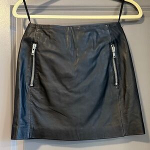 Muubaa black  Leather skirt size 6